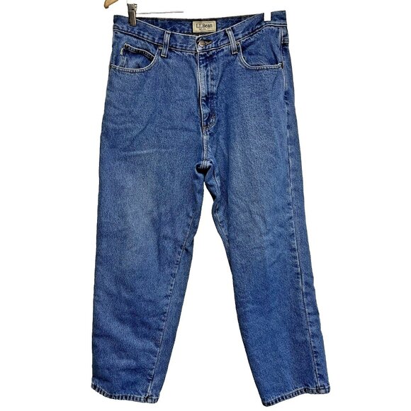 L.L. Bean Other - LL Bean Mens Flannel Lined Jeans Size 34 X 29 Warm Outdoor New England Normcore